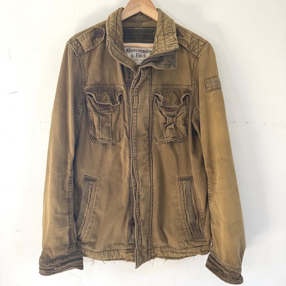 Abercrombie & Fitch Sentinel Jacket Mens Large Full Zip Military